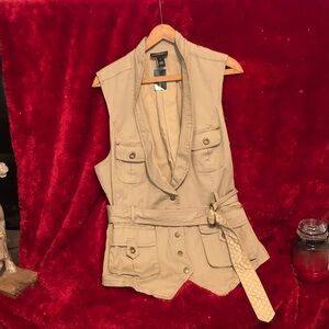 Lane Bryant Beige Utility Vest